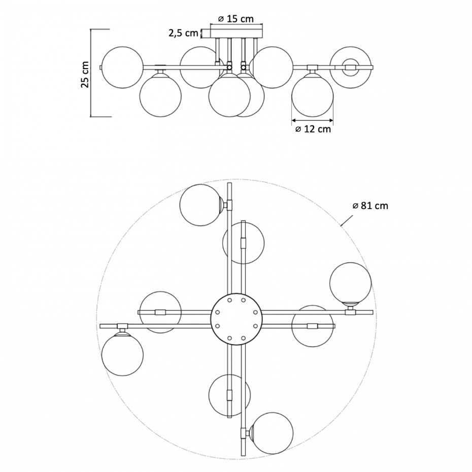 Plafonnier design et graphique - MATTINA