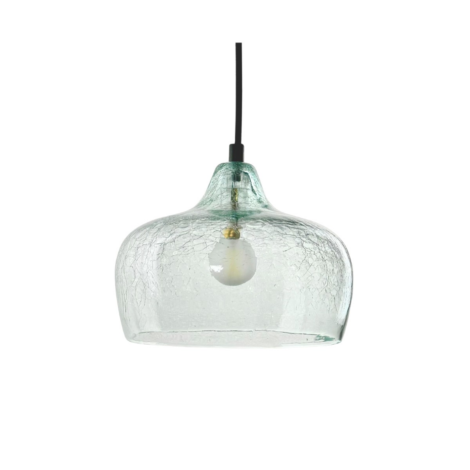 Suspension en verre soufflé craquelé, IRIS