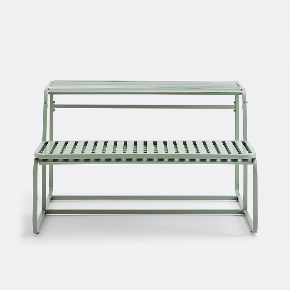 Banc-table de jardin en métal acier, TALIA