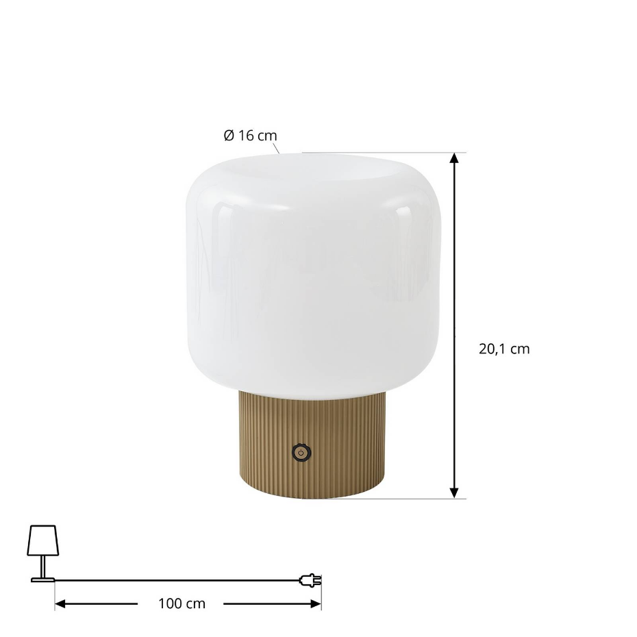 Lampe à poser en verre moderneLED