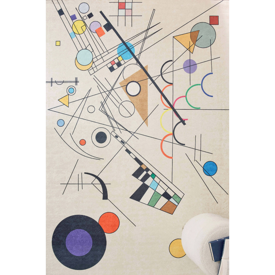 Tapis rectangulaire en polyester STAMPA