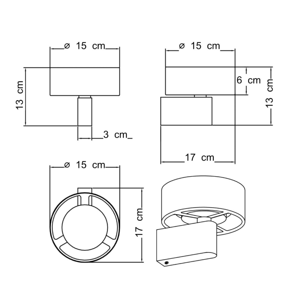 Applique disque LED graphique - PRINS
