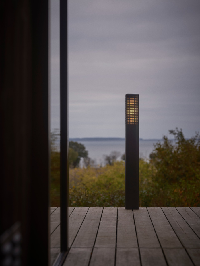 Potelet Sidara 95  Aluminium Seaside noir ,  H. 95 - IP54 - E27 /  Nordlux Extérieur
