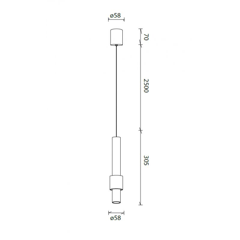 Suspension en métal design, D.58 , CLIFTON