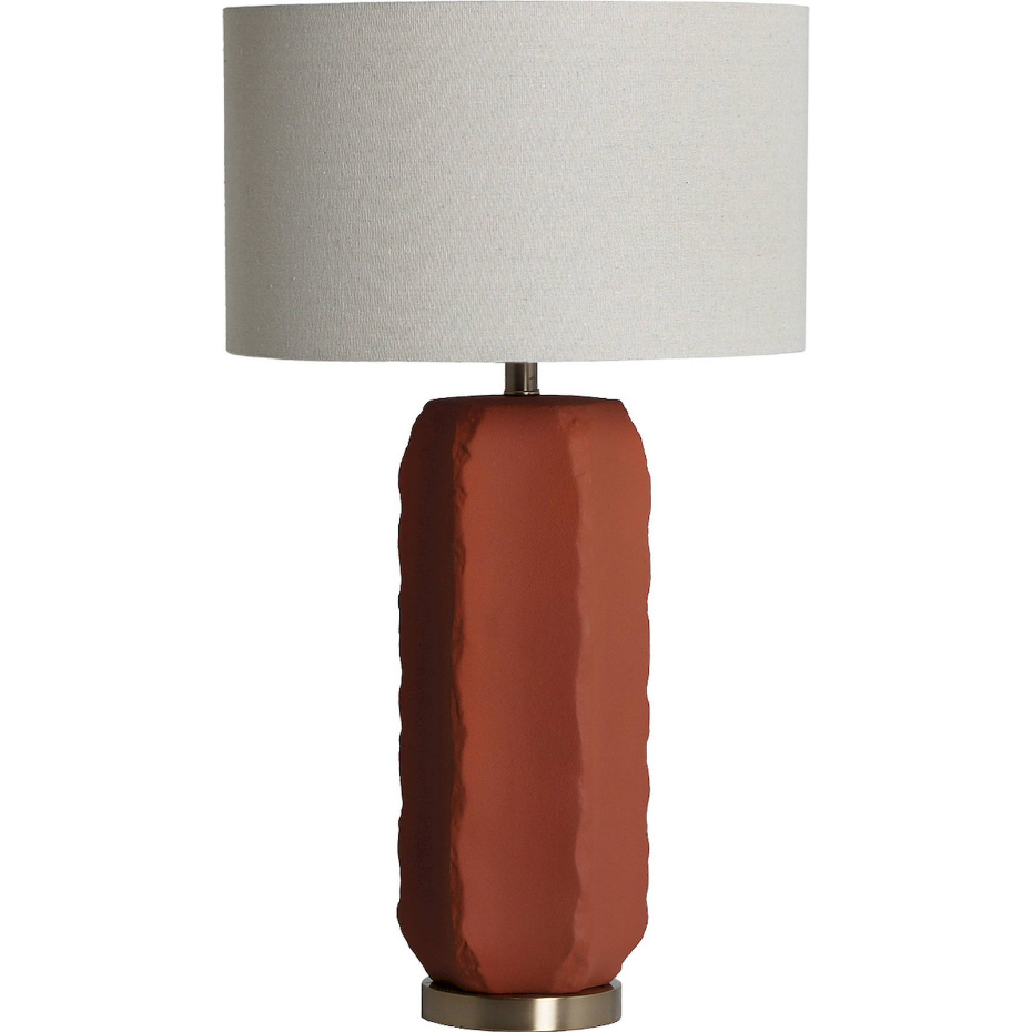 Lampe de table en céramique et acier doré