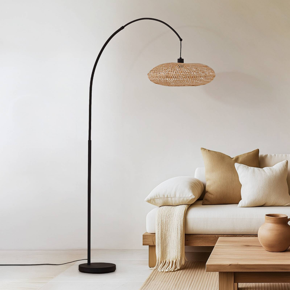Lampadaire en métal moderne, Solvian