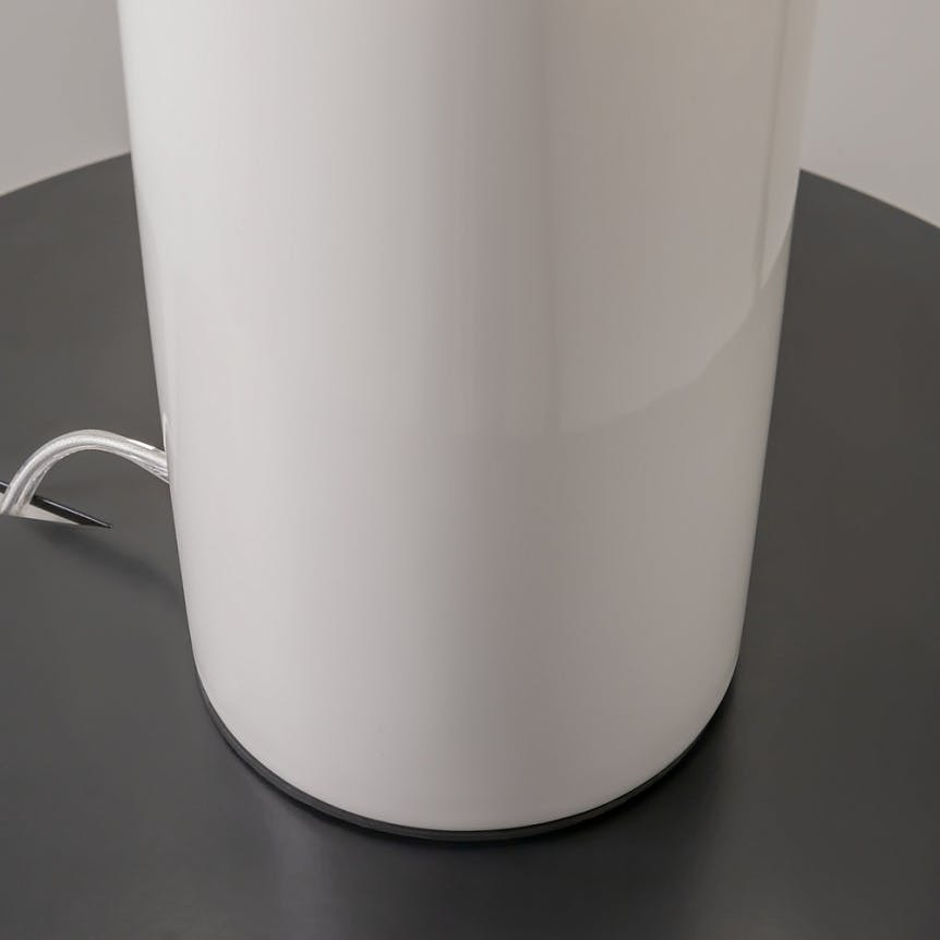 Lampe de salon blanche rétro – verre et céramique WINDER