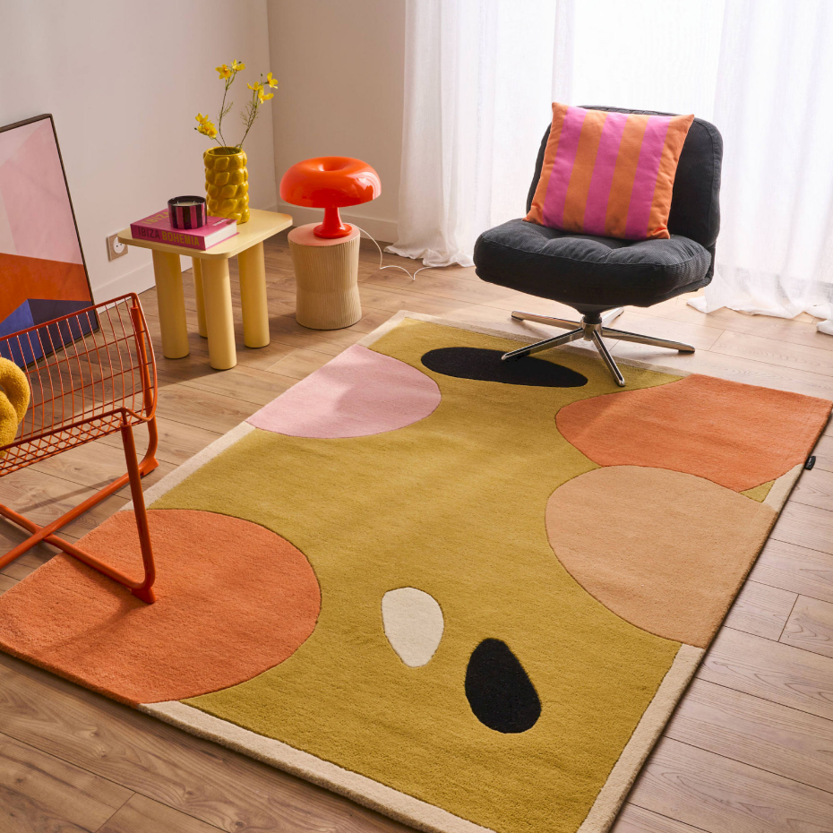Tapis fait main en laine et coton PANTONE