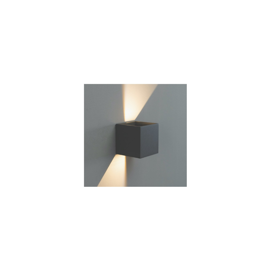 Applique LED réglable grise IP54 - CUBIC