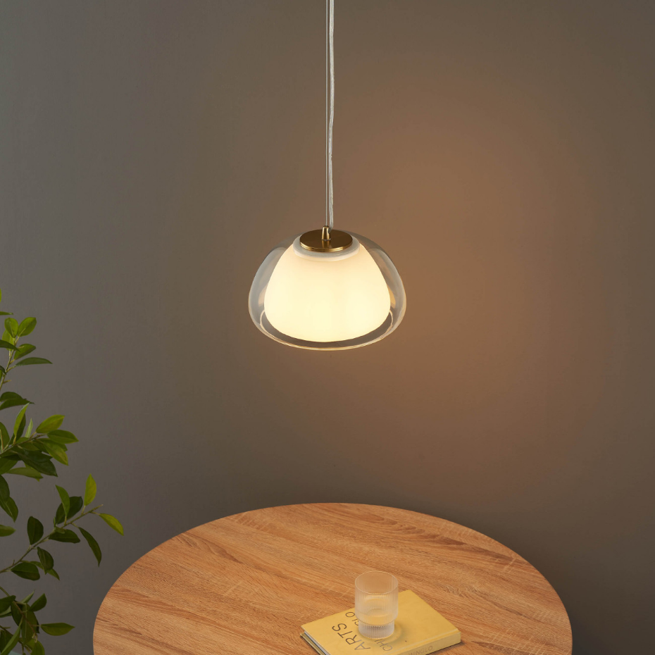 Suspension contemporaine en verre - LOMELIA