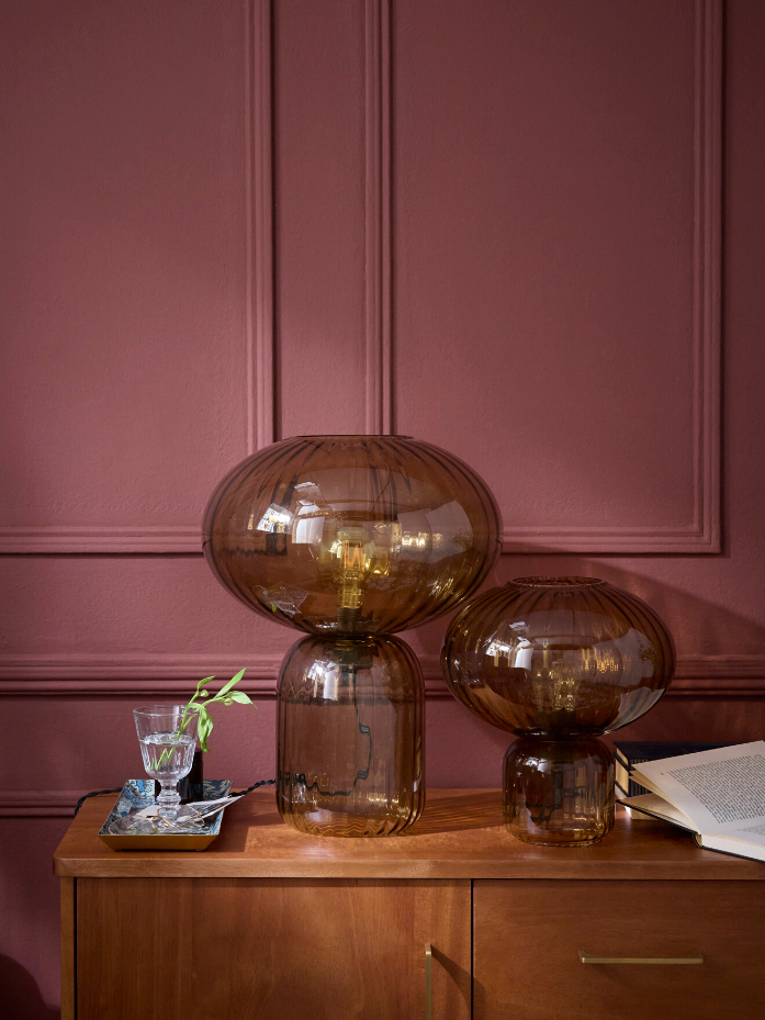 Lampe Martin en verre ciselé L