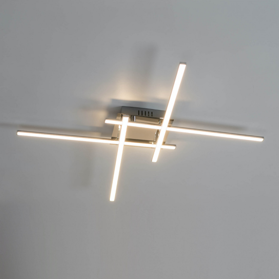 Plafonnier LED carré 4 bras - YUNA
