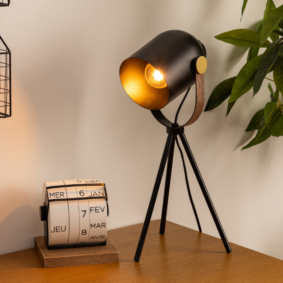 Lampe trépied projecteur orientable vintage BIL