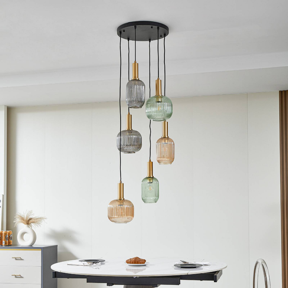 Suspension en verre vintage, Doroteo