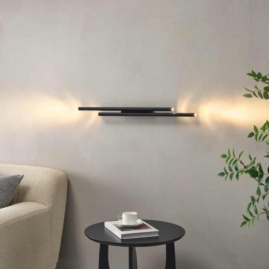 Applique LED noire épurée en aluminium - GALI