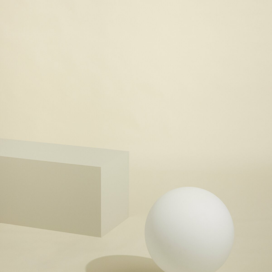Lampe sur pied en verre et marbre SPHERE