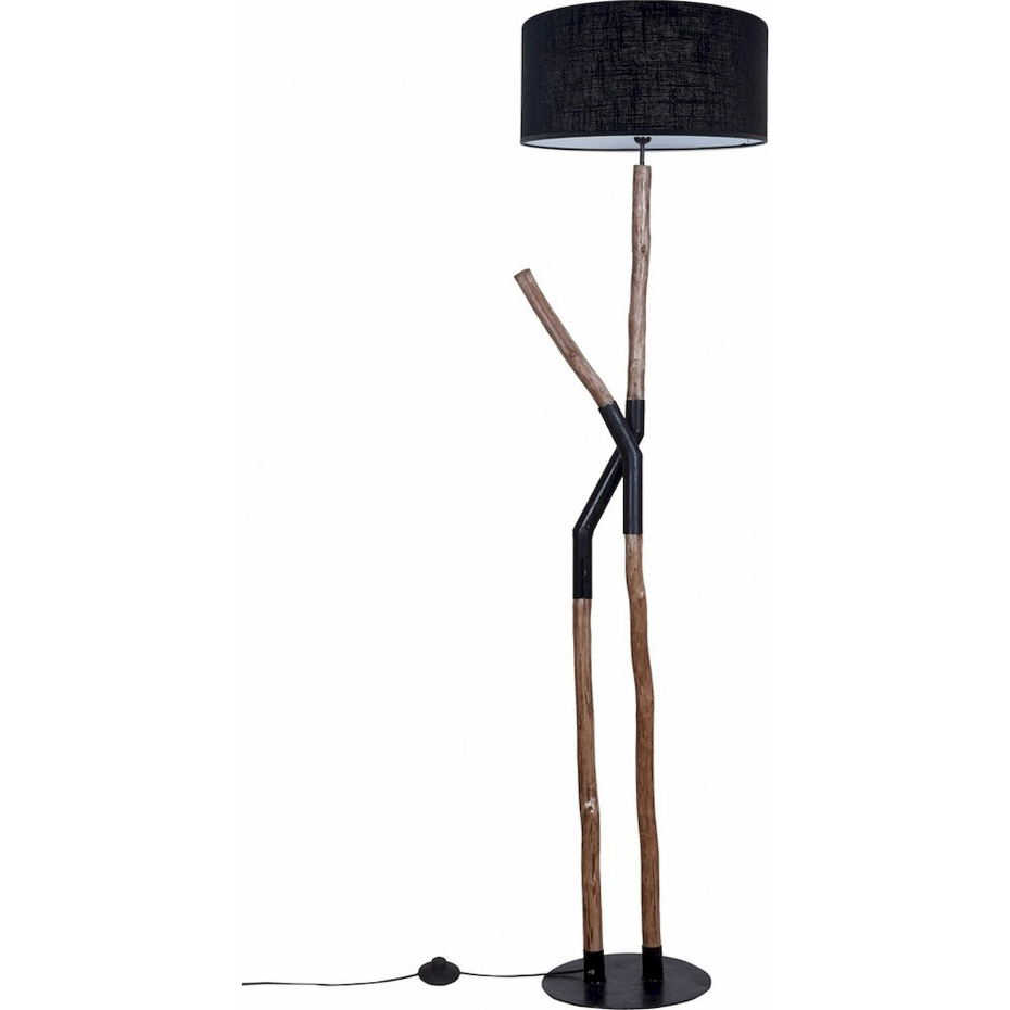 Lampadaire en bois forme organique