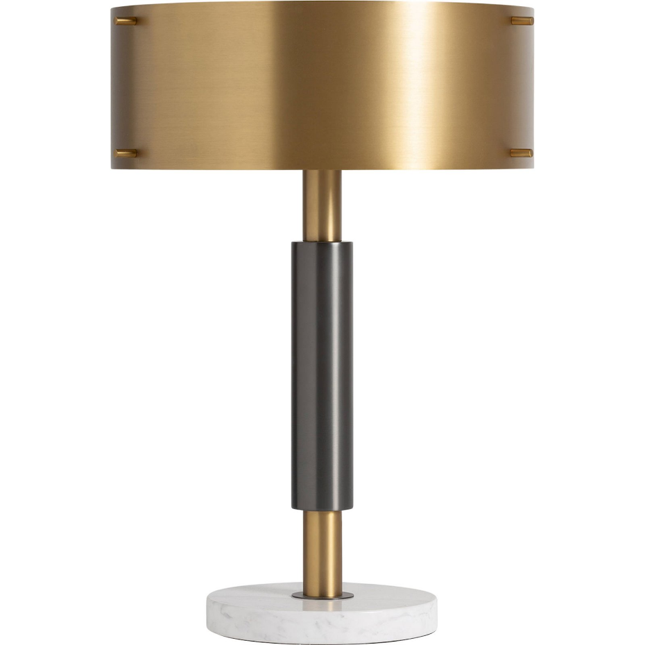 Lampe de salon en marbre et coton bouclé