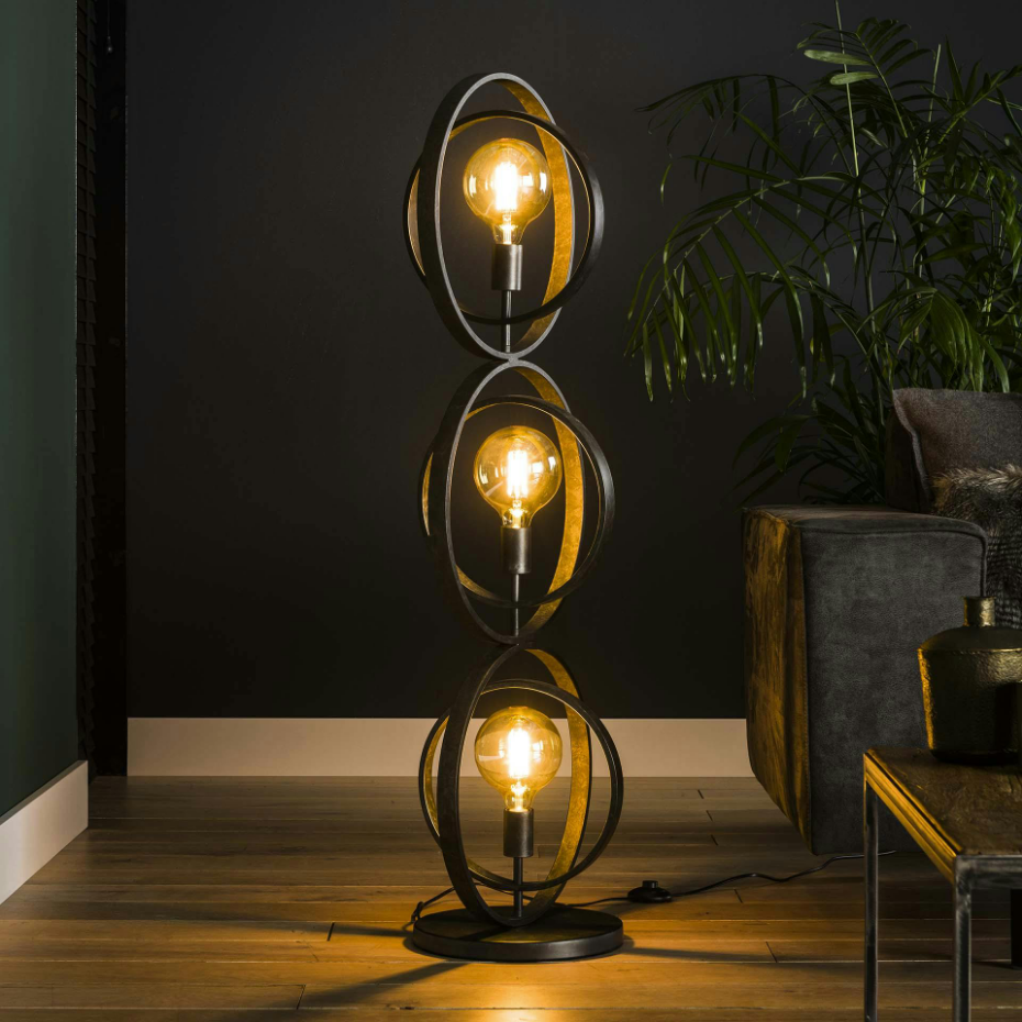 Lampadaire industriel 3 anneaux TRIBECA