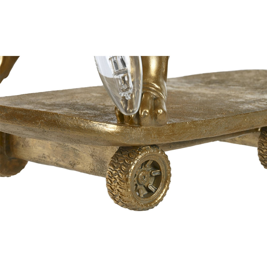 Lampe de table bulldog en résine Glam