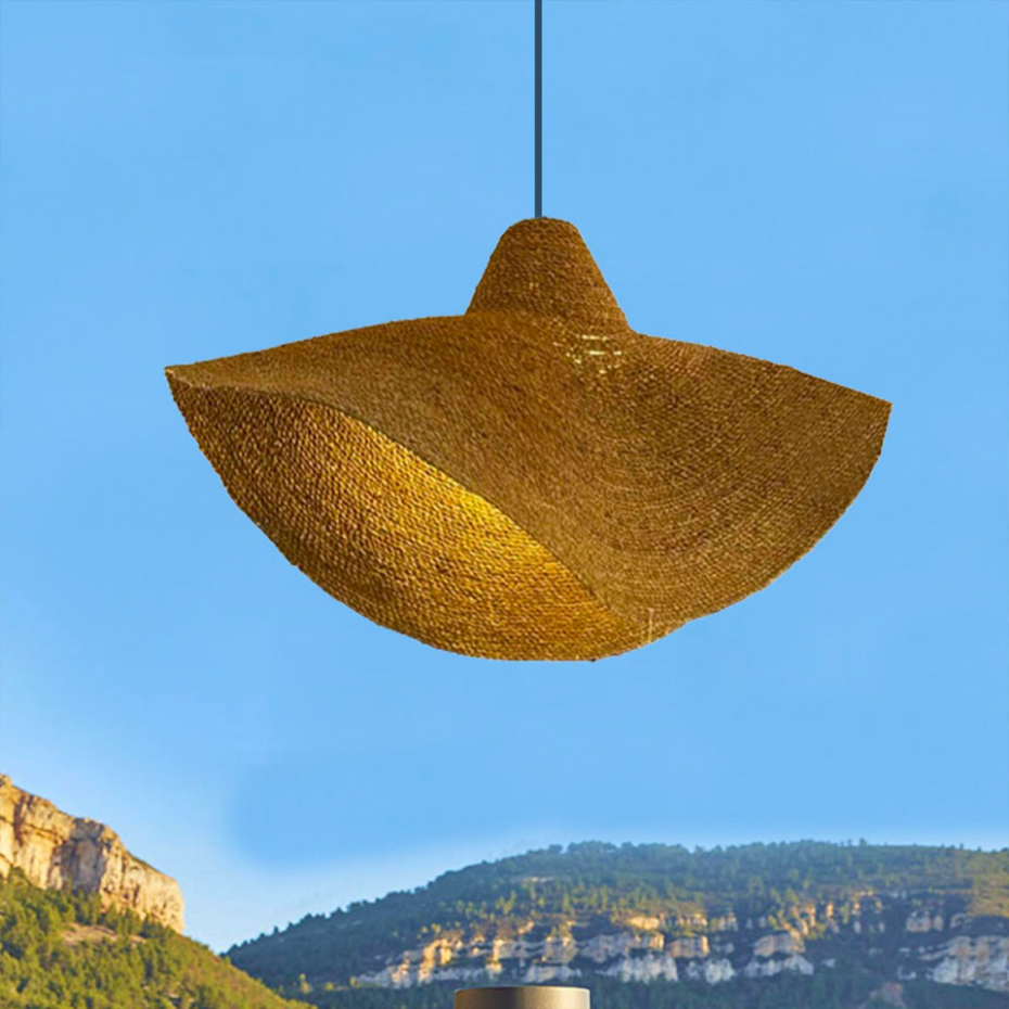 Suspension KLEIA Extérieure Herbe Marine Beige D93cm