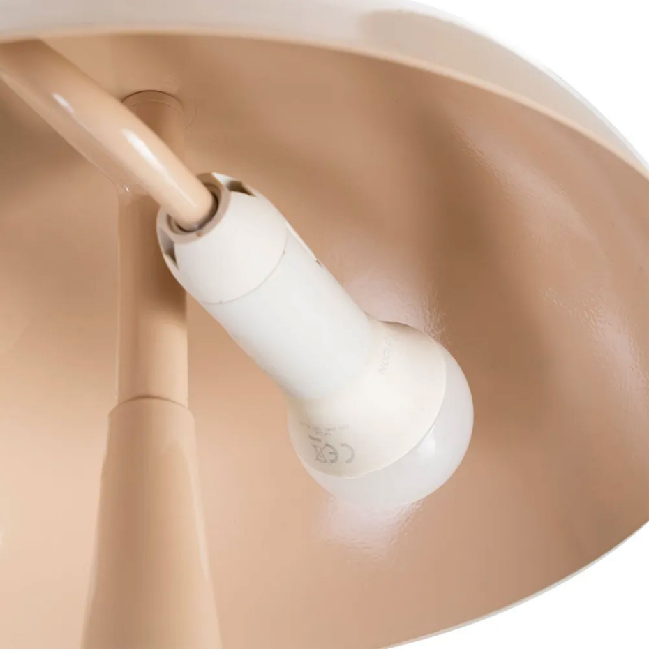Lampe à poser champignon métal beige 25x25x27.5cm