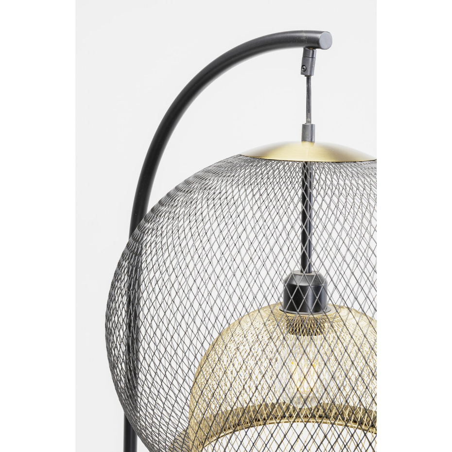 Lampadaire en acier et marbre, GRATO