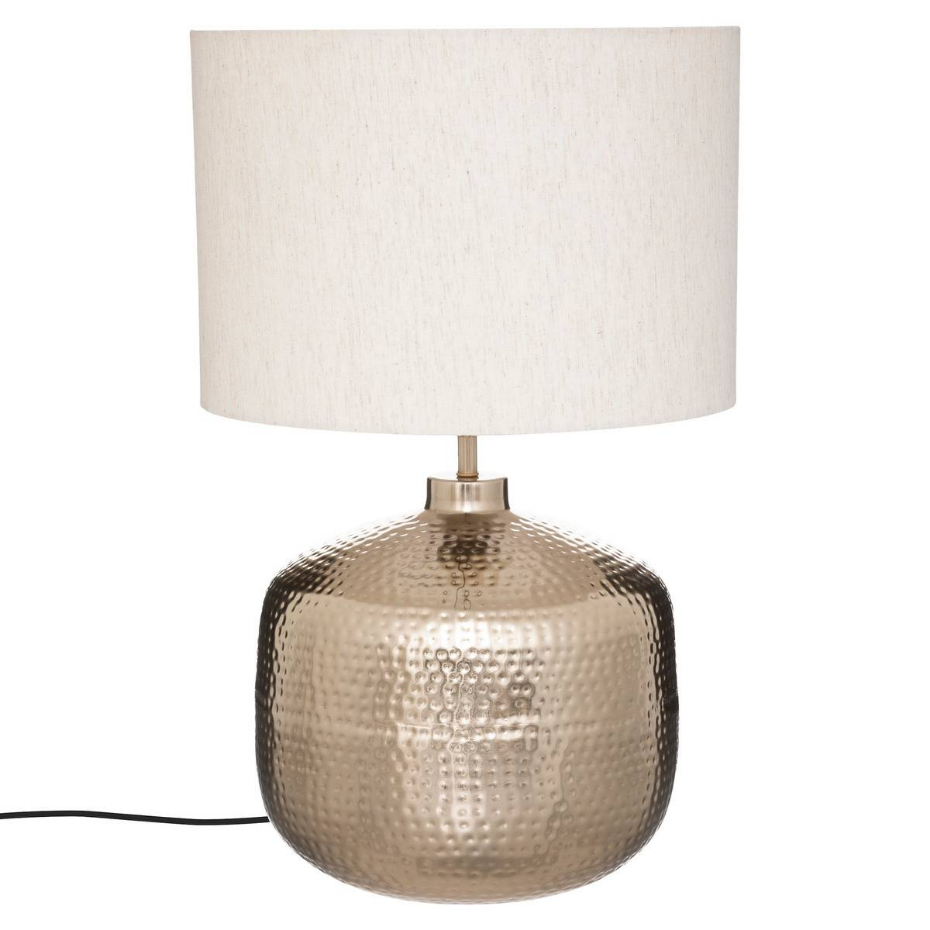 Lampe à poser métal et coton KAIS