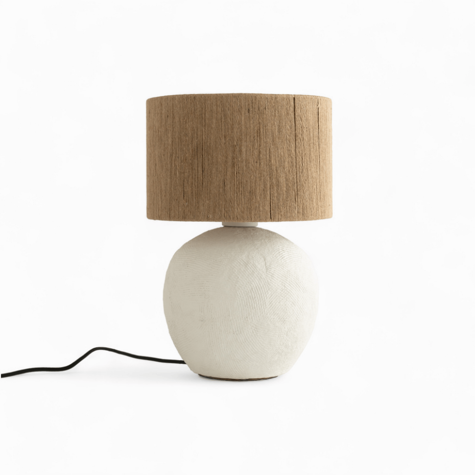 Lampe en jute et papier - NINA