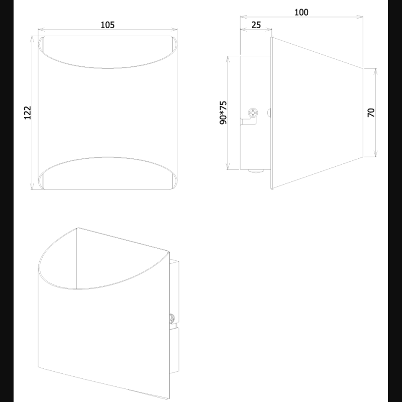 Applique en métal design, SAMDEL