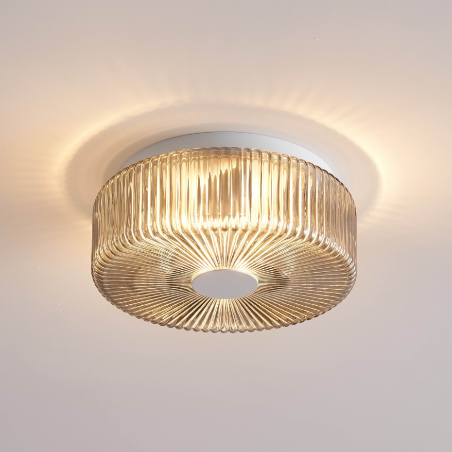 Plafonnier décoratif en verre texturé - PAOLINA