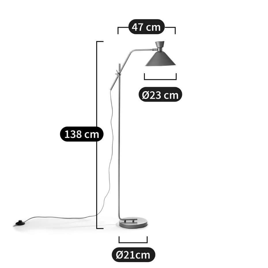 Lampadaire laiton vieilli Zoticus