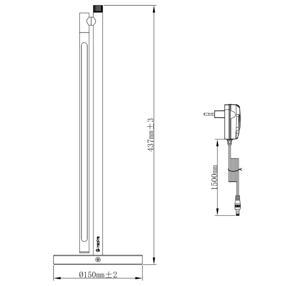 Lampe de bureau LED intensité variable, DELGADO
