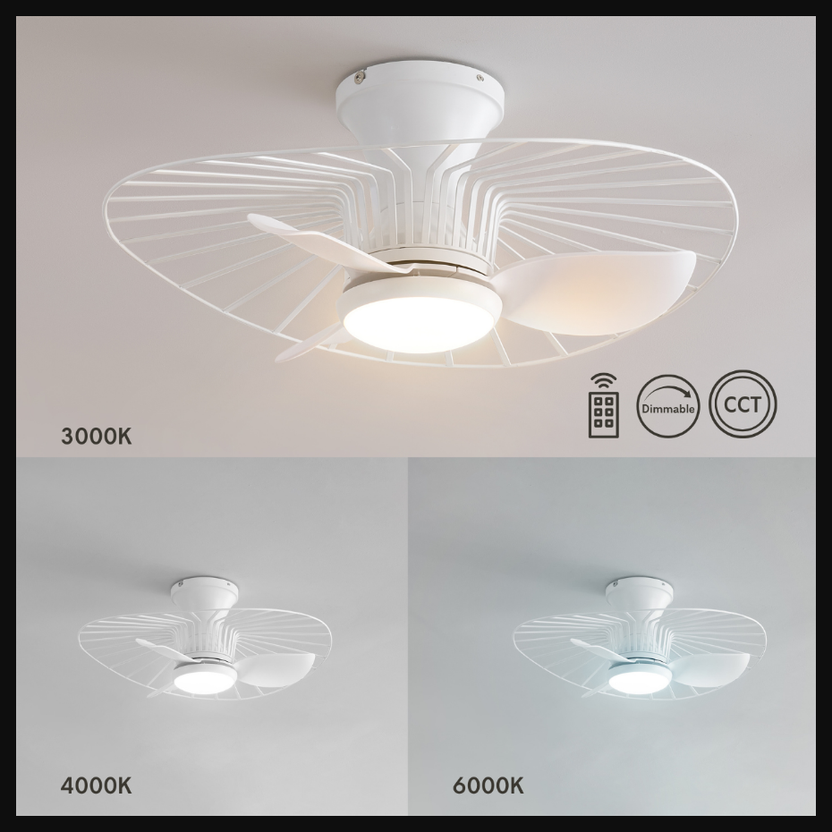 Ventilateur de plafond à LED moderne - MELVIN