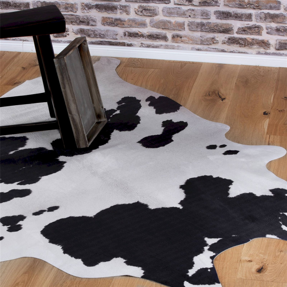 Tapis en polyester imitation peau de vache