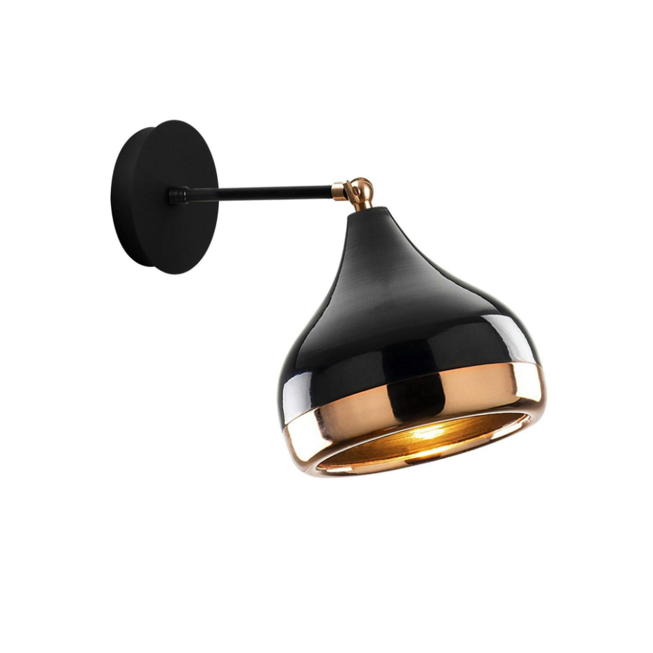 Applique murale orientable noir & cuivré, moderne chic SILE