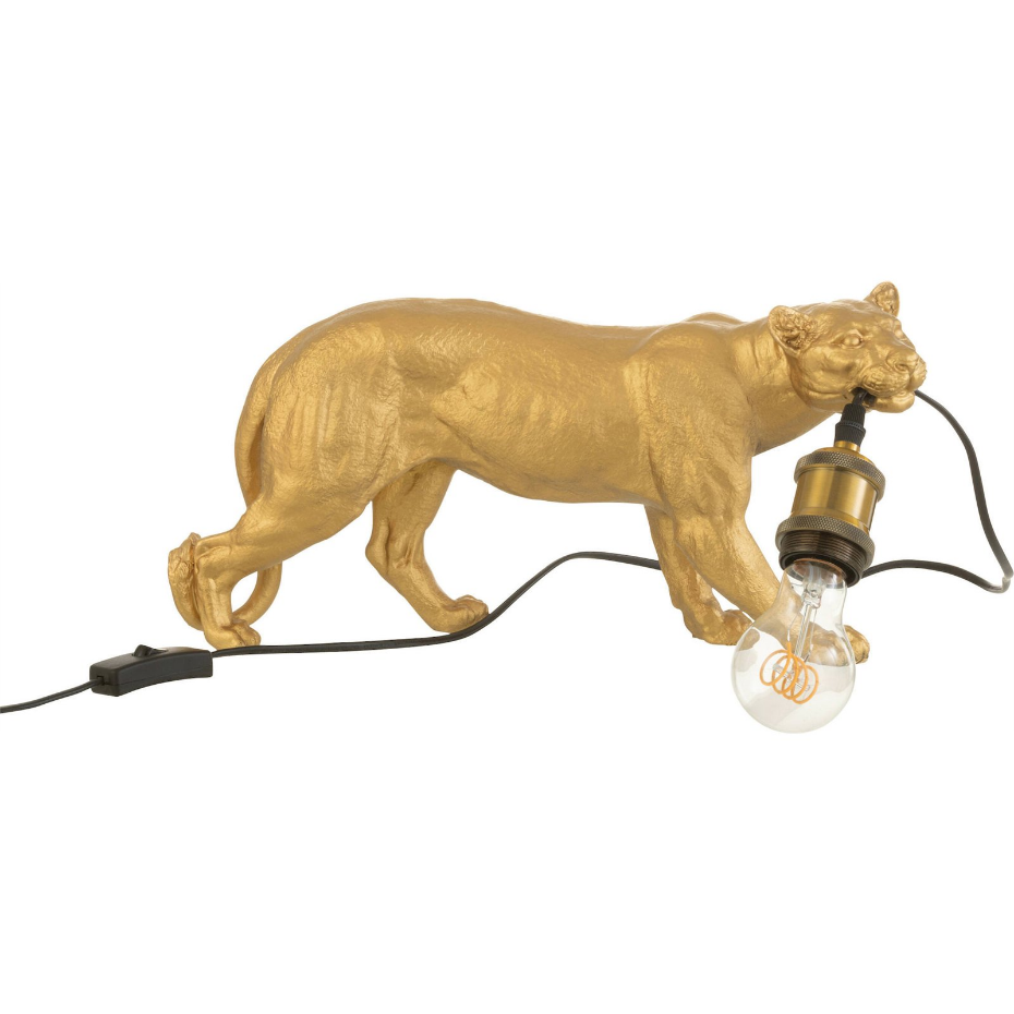 Lampe décorative puma en résine