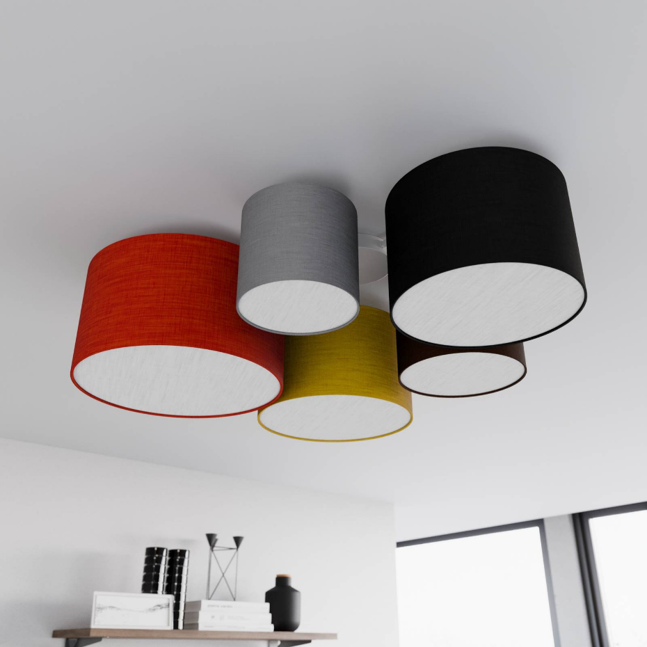 Plafonnier en textile moderne, Laurenz