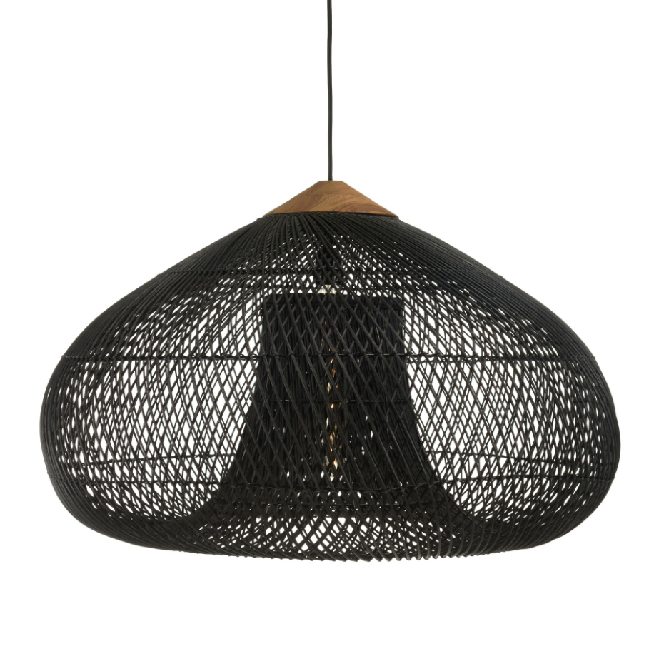 Suspension entonnoir en rotin 80cm FOLELLI