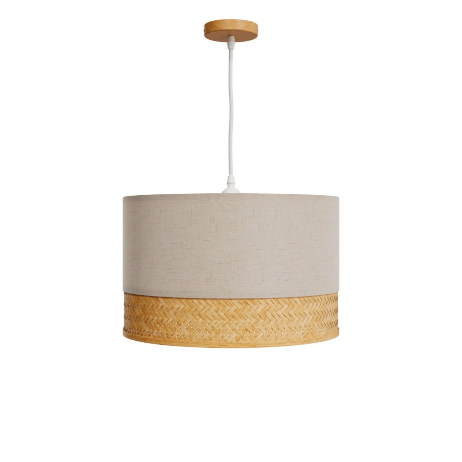 Suspension en bambou, papier et métal D40 cm - BAIKAL