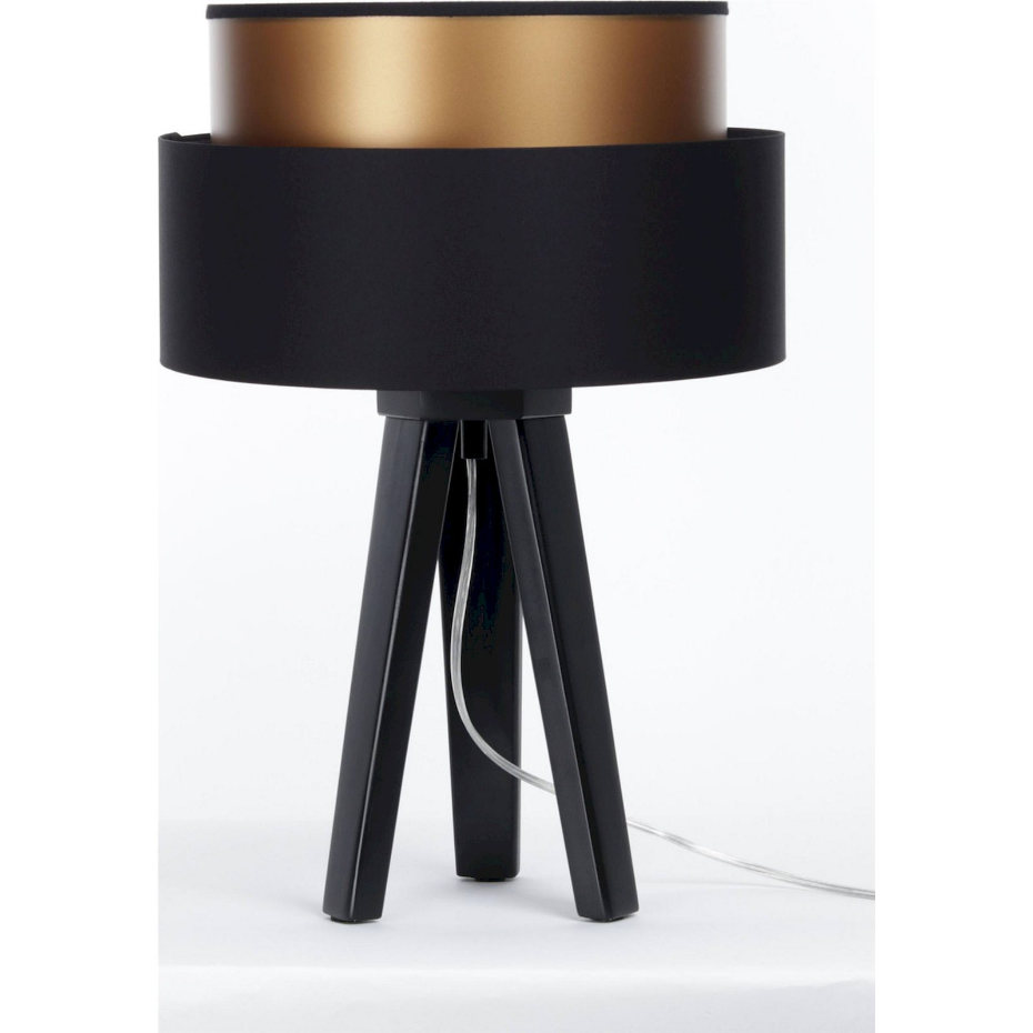 Lampe à poser ronde en PVC effet cuivre intérieur brillant Duo ellegant