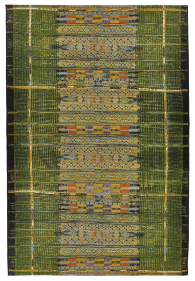 Tapis d'extérieur tissé plat à motifs géométriques - Aurora