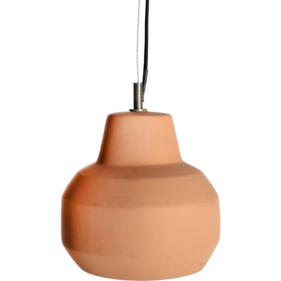 Suspension en terre cuite et laiton vintage