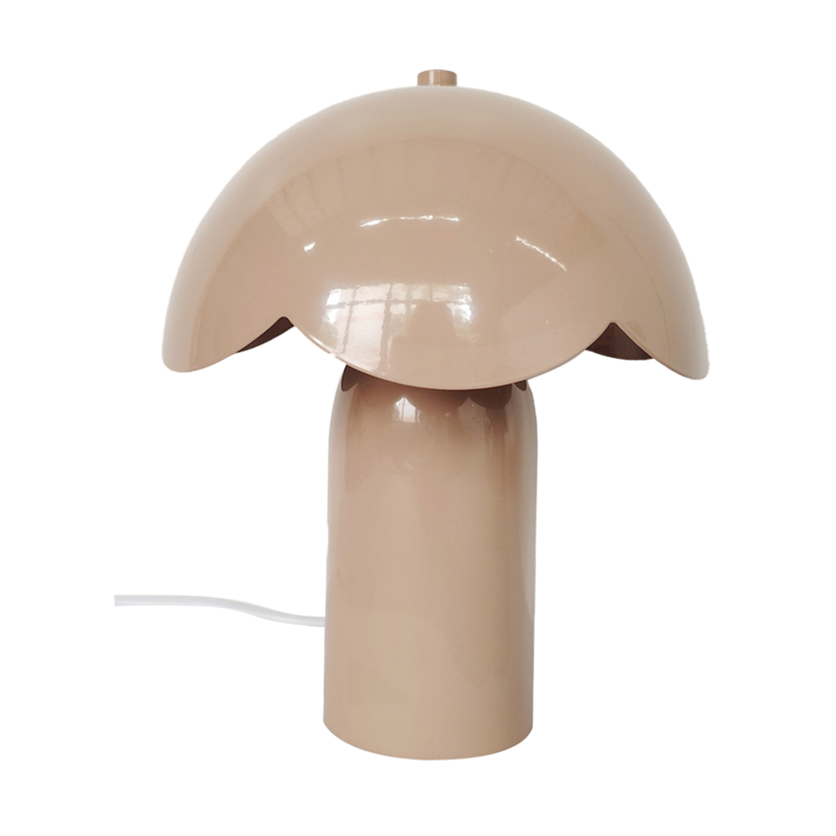 Lampe à poser décorative en métal avec abat-jour arrondi