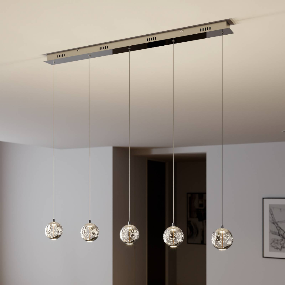 Suspension en verre moderneLED, Hayley
