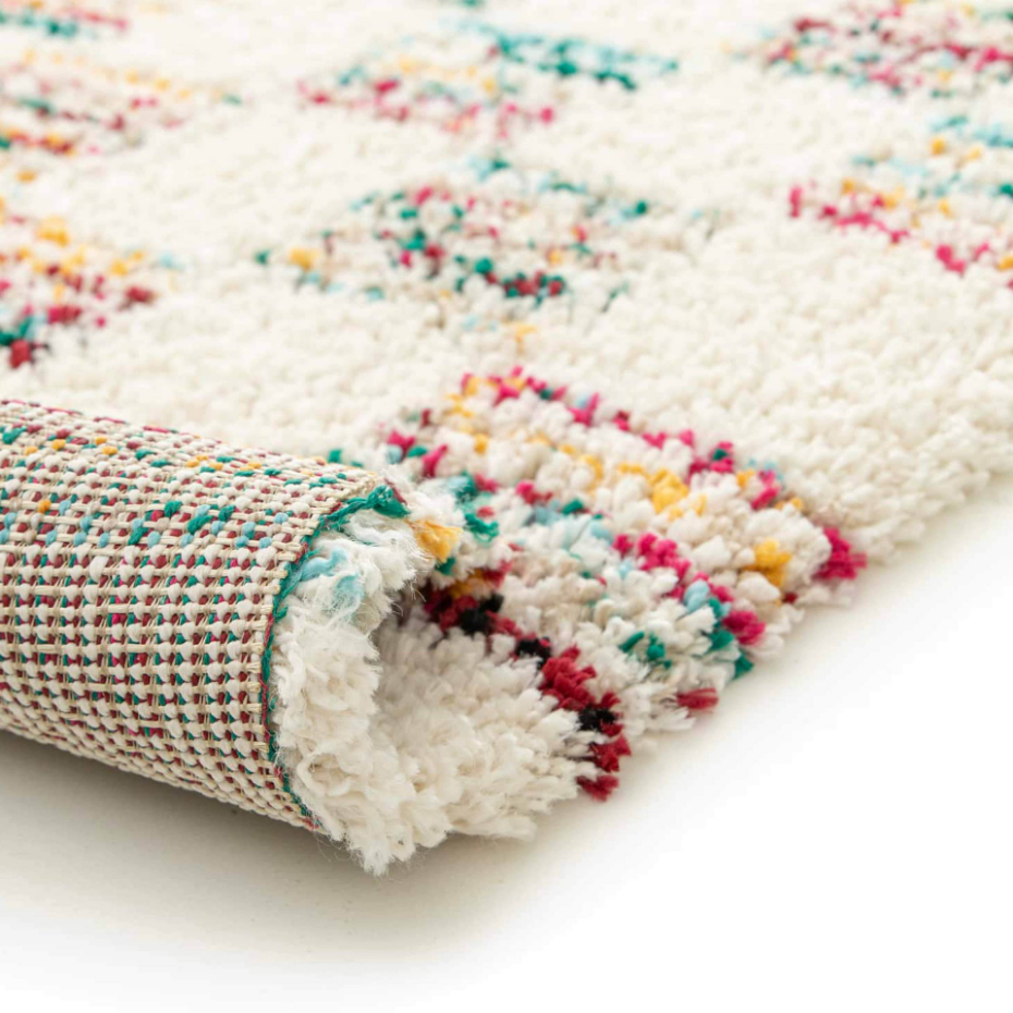 Tapis shaggy rectangulaire en polypropylène, CANDY