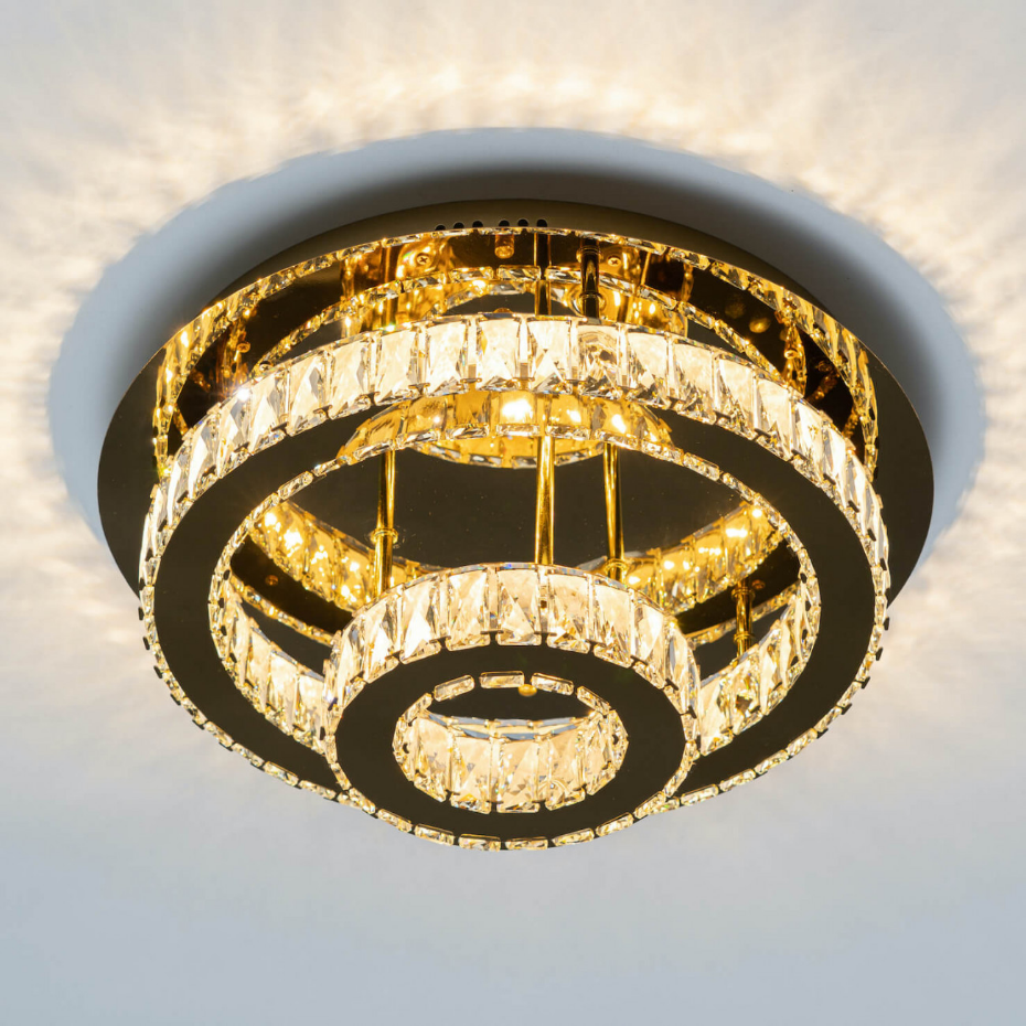 Plafonnier LED anneaux cristal - DIEZ