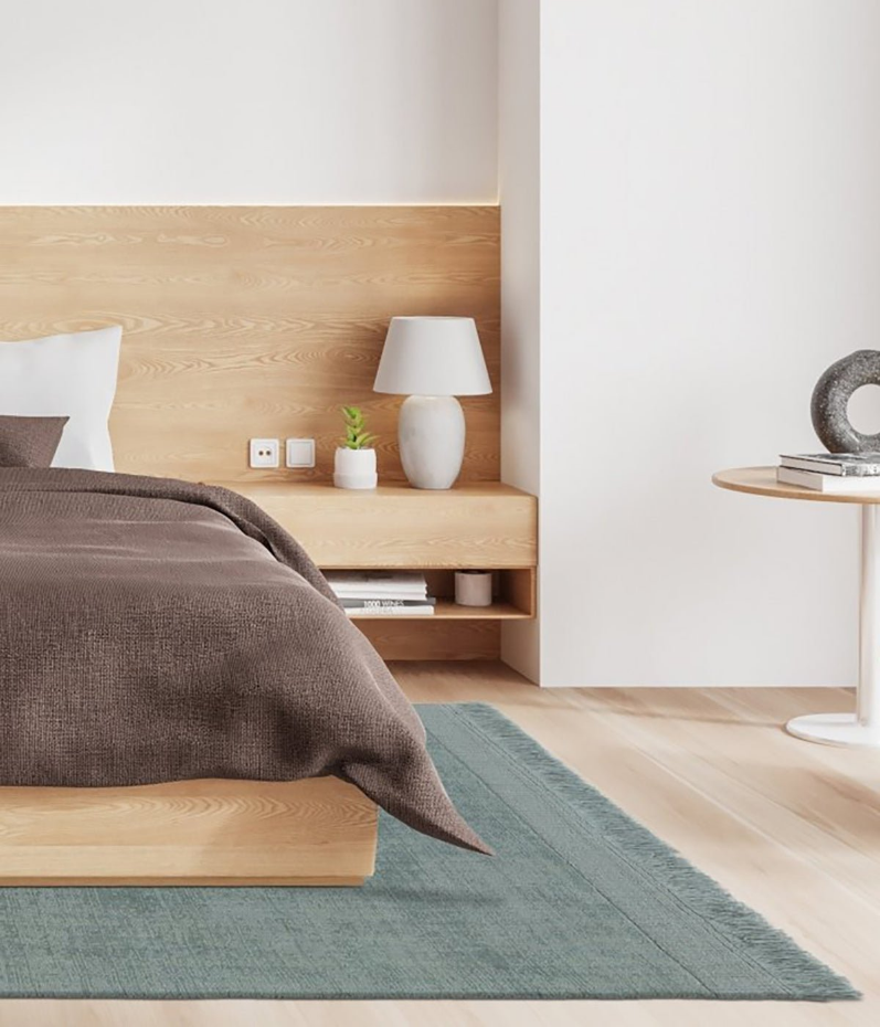 Tapis design doux en laine et coton fait main CLASSIC