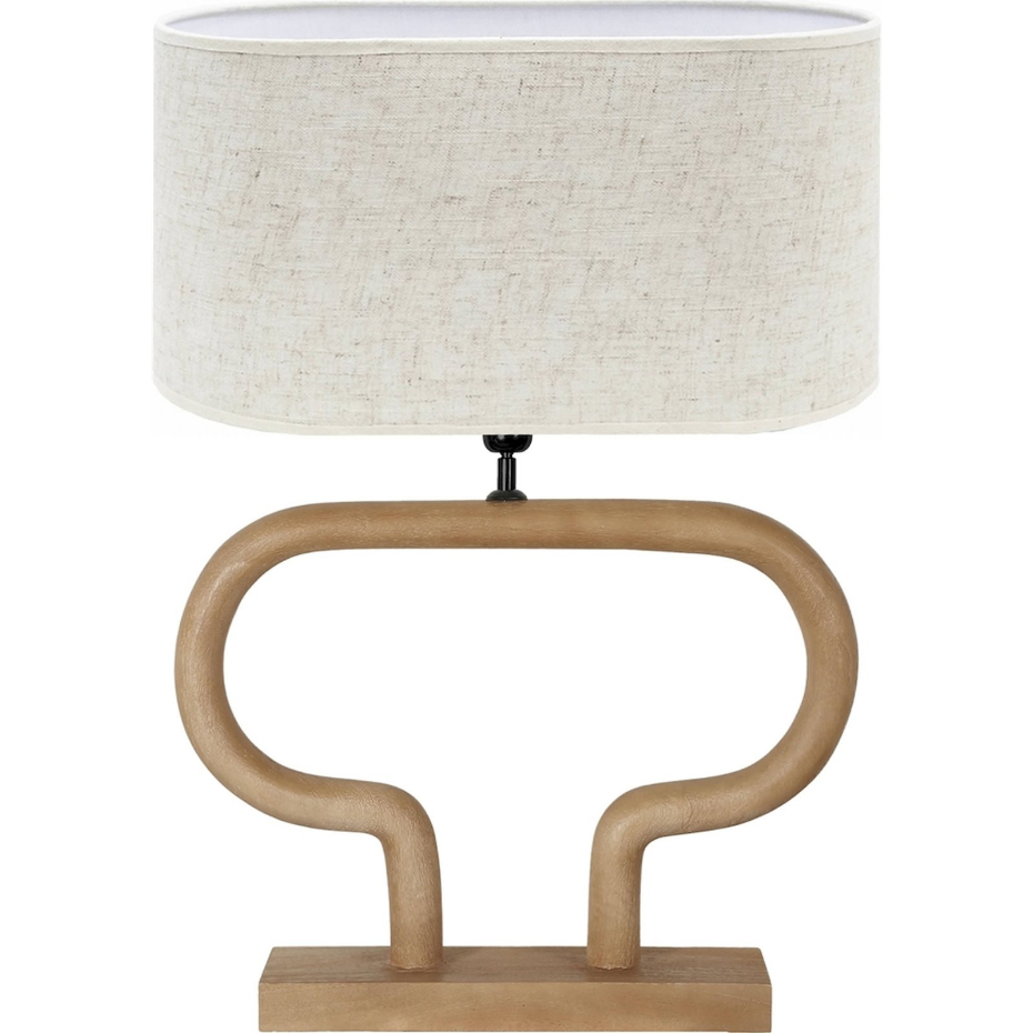 Lampe de table en bois de manguier rectangulaire