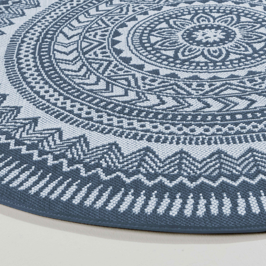 Tapis rond d'extérieur avec motif MANDALA